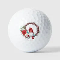 Cute Christmas Gnome Christmas Holiday    Golf Balls