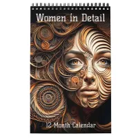 Women in Detail 12 Month Calendar (singe pages)