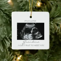 Grandma's First Grandbaby Ultrasound Christmas Ceramic Ornament