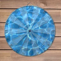 Aqua Blue Swimming Pool Photo Dart Board