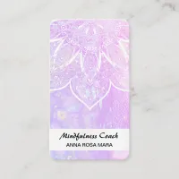 *~* Pastel Abstract QR code Mandala Foil AP2 Business Card