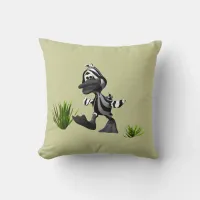 Cute Cartoon Zebra Duck Throw Pillow