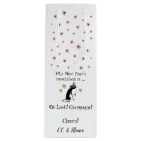 Oh Look! Champagne! New Year's Cat Wine Gift Bag