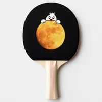 Cute man in the moon ping pong paddle