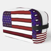 Modern Embossed American Flag Dopp Kit