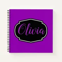 Vibrant, Bold Fuchsia Purple Personalized Notebook