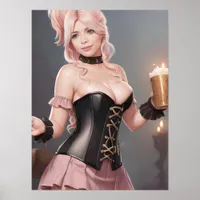 Sexy Woman Ren Fest Pirate Poster