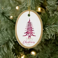 Red Pagoda Christmas Tree Ornament