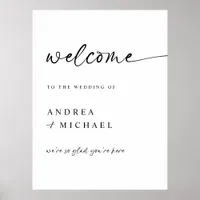 Minimalist Modern Wedding Welcome Sign Handwriting