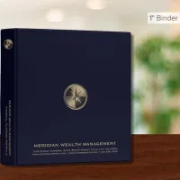 Elegant Golden Compass Financial Planner Binder