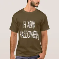 Nighttime Happy Halloween Text T-Shirt