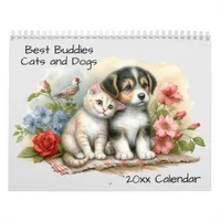 Cute Dogs and Cats Best Buddies Calendar