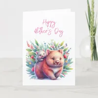 Mother's Day Wombat Greeting Card