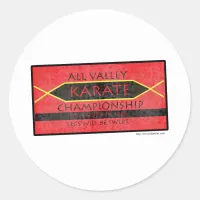 Karate Championship Classic Round Sticker