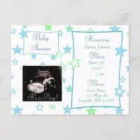 It's a Boy,  Ultrasound Pic Baby Shower Invitation