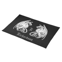 Personalized Winged Dragons Cloth Placemat