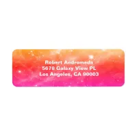 Stars in Tarantula Nebula Orange Pink Address Label