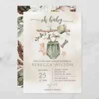 Oh Baby Gender Neutral Boho Baby Shower Invitation