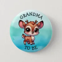 Grandma To Be | Woodland Creatures Baby Shower  Button