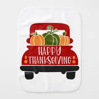 Thanksgiving Truck Baby Burp Cloth