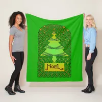 Celtic Christmas Tree Fleece Blanket