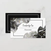 Black, White and Gold Marble Classy  Business Card