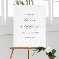 Elegant Modern Calligraphy Wedding Welcome Sign