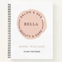Minimal Modern Blush Salon and Spa Notebook