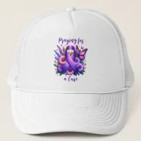 Purple Awareness Ribbon | Praying for a Cure Trucker Hat