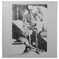 Skeleton from Anatomia Humani Corporis Cloth Napkin