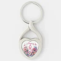 Breast Cancer Awareness Ribbon Keychain