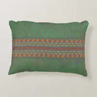 Southwest Sagebrush Green Geometric Design  Accent Accent Pillow