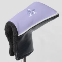 Monogram Script Purple Lavender Putter Golf Head Cover