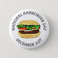 National Hamburger Day Button