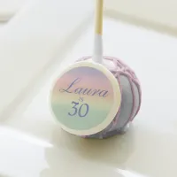 Elegant Rainbow Pastel 30th Birthday Celebration Cake Pops