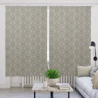 Geometric Patterned Elegant Modern Neutral Stone Blackout Curtains