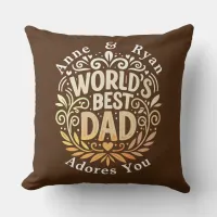 World's Best Dad Personalized Pillow