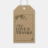 Fern Green Willow Branch Elegant Wedding Gift Tags