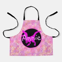 Personalized PInk Dinosaur Hide Apron