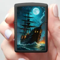 Moonlight Galleon Zippo Lighter