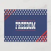 Valor's Toast to Preserved Freedom Holiday Postcard