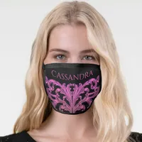 Unique Vintage Swirl Ombre Pink Personalized Face Mask