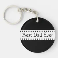 Perosnalied Best Dad Ever Photo Keychain