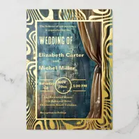 Bold Dramatic Modern  Contemporary Foil Invitation