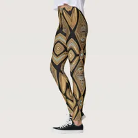 Aztec art,  vibrant, reflecting the culture leggings