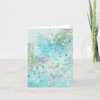 Abstract Floral Botanical Blank Note Card