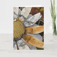 Metal Flower Yard Art, Birthday Card