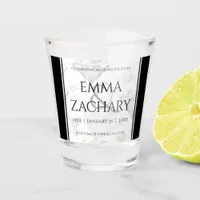 Elegant 60th 75th Diamond Wedding Anniversary Shot Glass