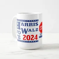 Harris Walz 2024 Vote Democrat Stop Creepy Weird  Coffee Mug