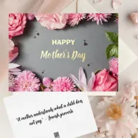 Pink Rose Foil Mother's Day Greeting Card